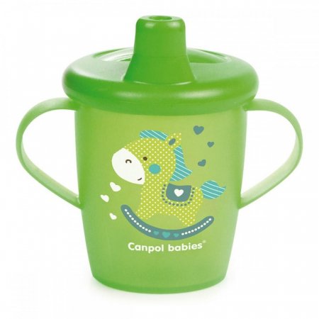 CANPOL BABIES neišsipilantis puodelis, žalias, 250 ml, 31/200_gre 31/200_gre