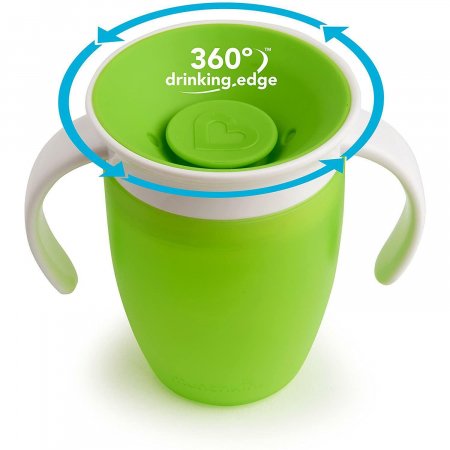 MUNCHKIN mokomasis puodelis, Miracle 360, žalias, 6mėn+, 207 ml, 01244302 1244302