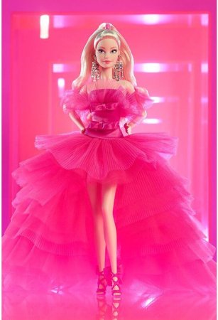 BARBIE kolekcinė lėlė su rožine suknele, GTJ76 GTJ76