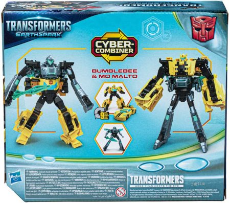 TRANSFORMERS transformeris Earthspark Cyber-Combiner Bumblebee & Mo Malto, F8439 