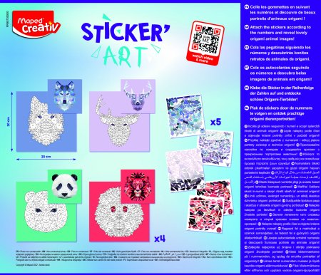 MAPED CREATIV Lipdukai pagal skaičius Stickers Art, 3154149070558 3154149070558