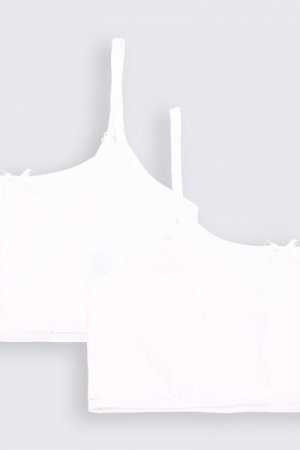 COCCODRILLO sportinė liemenėlė BASIC UNDERWEAR, balta, 140/146 cm, 2 vnt., ZC2407501BAU-001 ZC2407501BAU-001-164