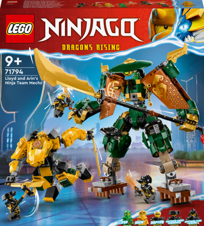 71794 LEGO® NINJAGO® Lloyd ir Arin nindzių komandos robotai 71794