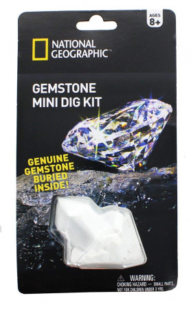NATIONAL GEOGRAPHIC rinkinys Carded Mini Dig Gemstone, NGMDIGGEM NGMDIGGEM