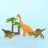 IWAKO trintukų-dėlionių rinkinys Dinosaurs 2, 4991685180049 4991685180049