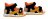 BARTEK basutės, oranžinės/juodos, T-115980-03 T-115980-03/22