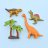 IWAKO trintukų-dėlionių rinkinys Dinosaurs 2, 4991685180049 4991685180049