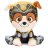 PAW PATROL Mighty Pups minkštas žaislas Rubble 15 cm, 6068115 